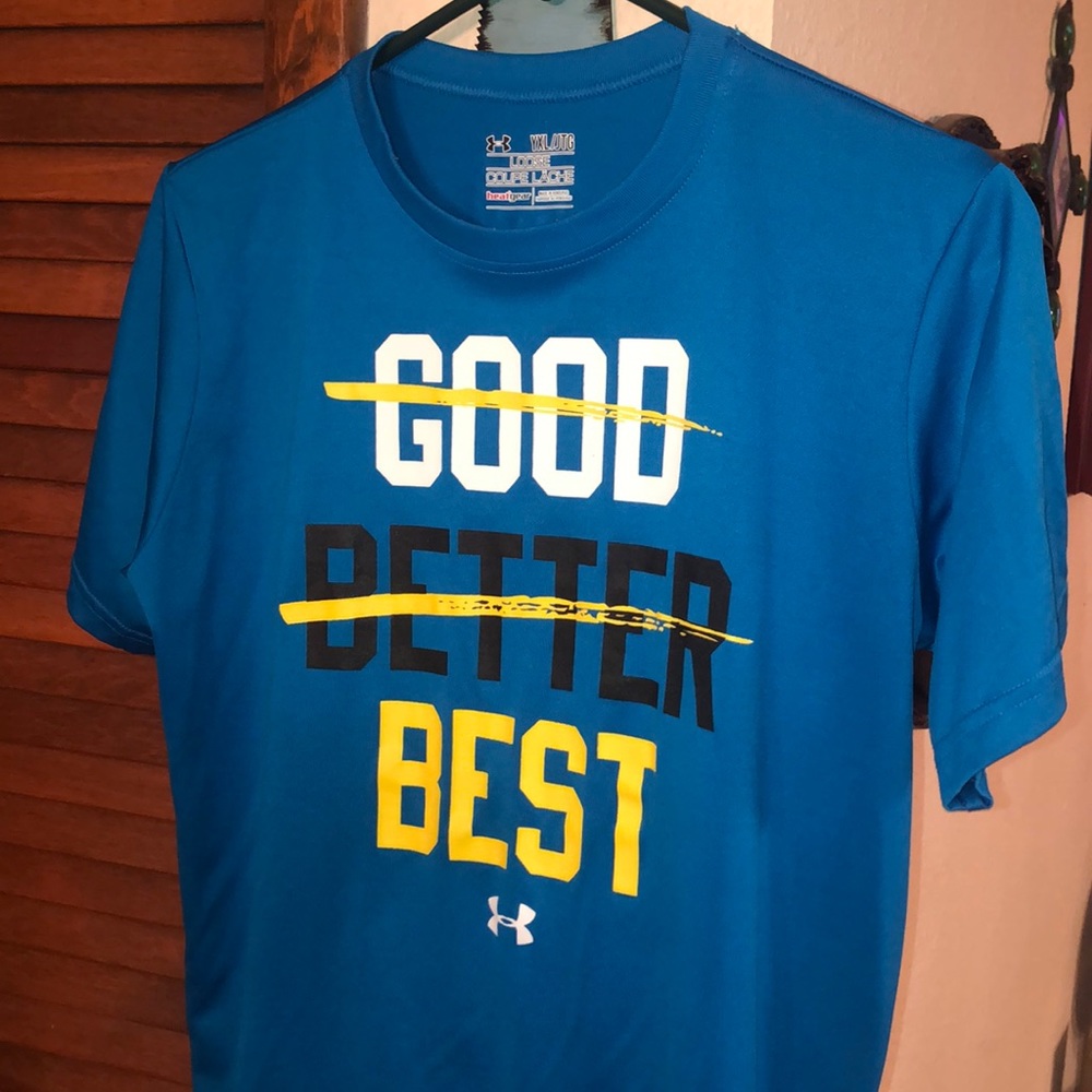 Youth EL loose blue under armor T-shirt